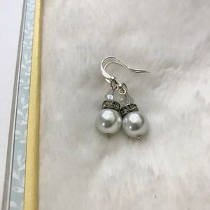 White Pearl Earrings